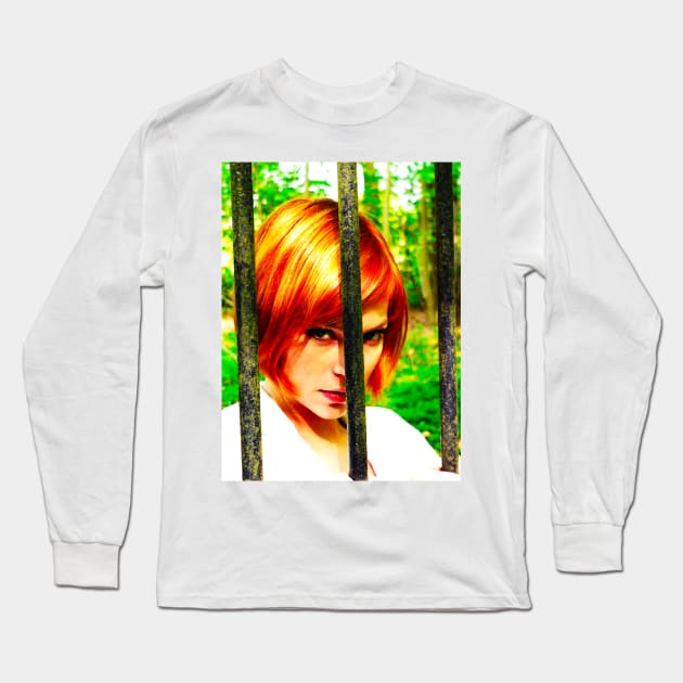 Beauty behind bars (color filter) Long Sleeve T-Shirt by bobdijkers